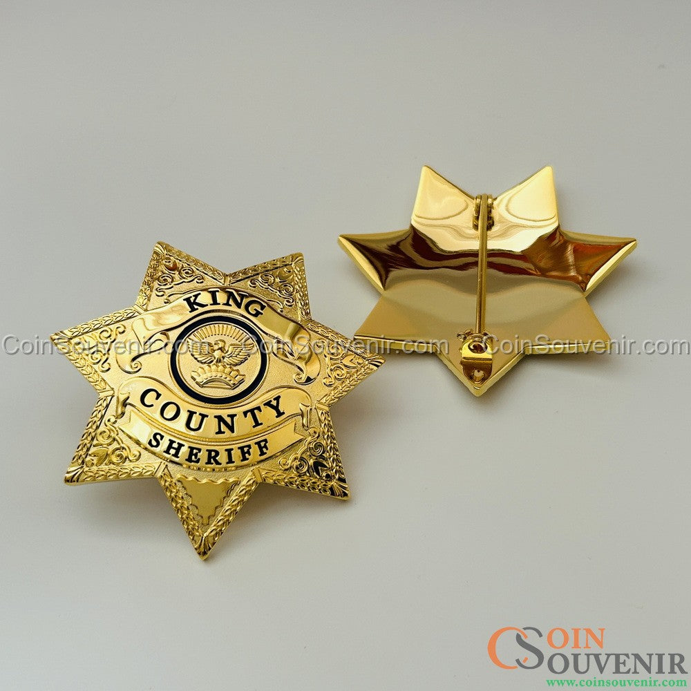 Accessoires de série télévisée The Walking Dead, badges + patchs + barre de nom, ensemble de Cosplay du shérif du comté de King Rick