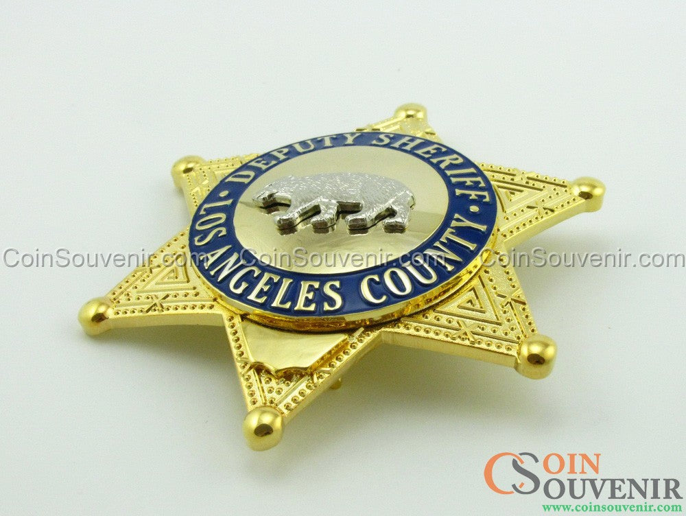 LASD Los Angeles County Deputy Sheriff Badge Customizable Rank and