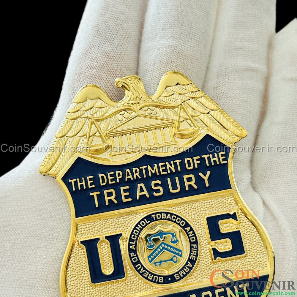 USDT U.S. Department of Treasury ATF Special Agent Flat Badge For Shadow Box