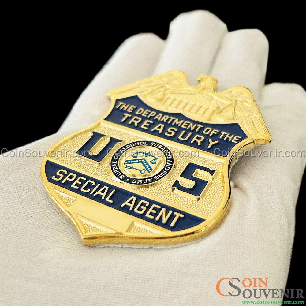 USDT U.S. Department of Treasury ATF Special Agent Flat Badge For