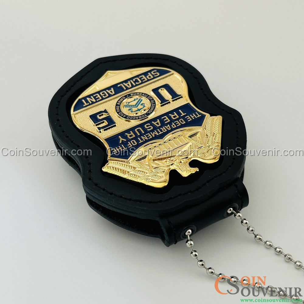 USDT U.S. Department of Treasury ATF Special Agent Badge Wallet Clip Back