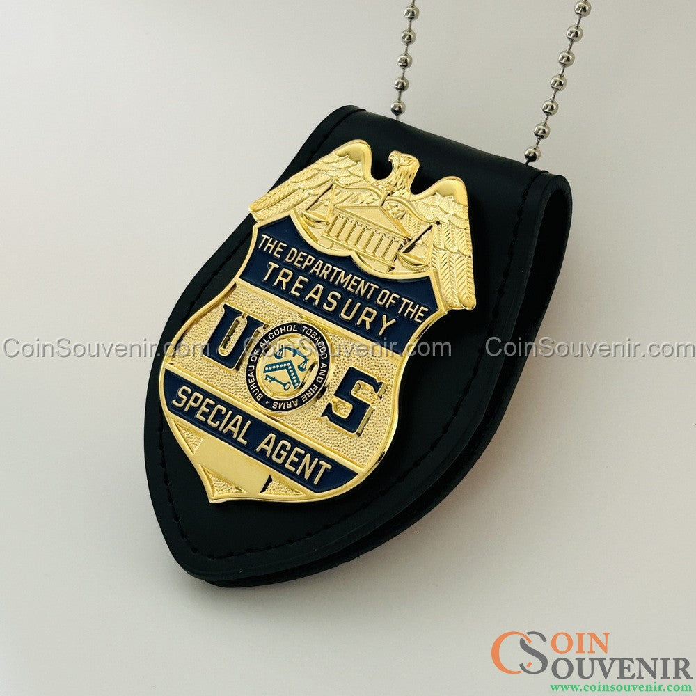 USDT U.S. Department of Treasury ATF Special Agent Badge Wallet Clip Back