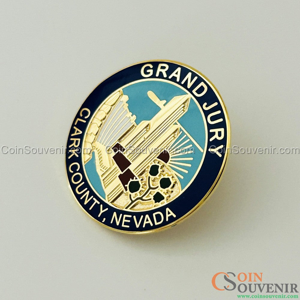 Grand Jury Clark County Nevada Lapel Pin
