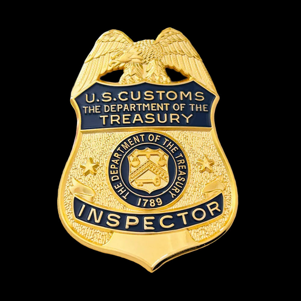U.S. Customs Treasury Inspector Badge MUSEUM QUALITY