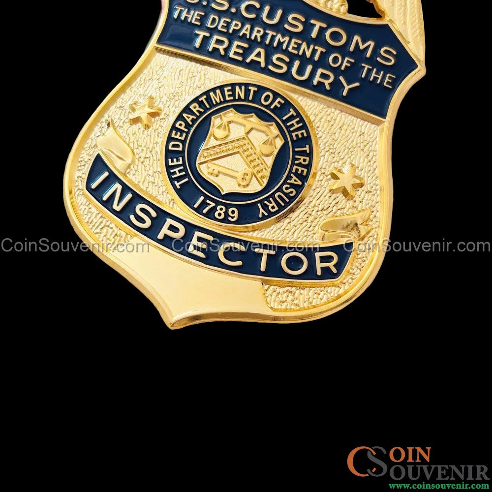 U.S. Customs Treasury Inspector Badge MUSEUM QUALITY
