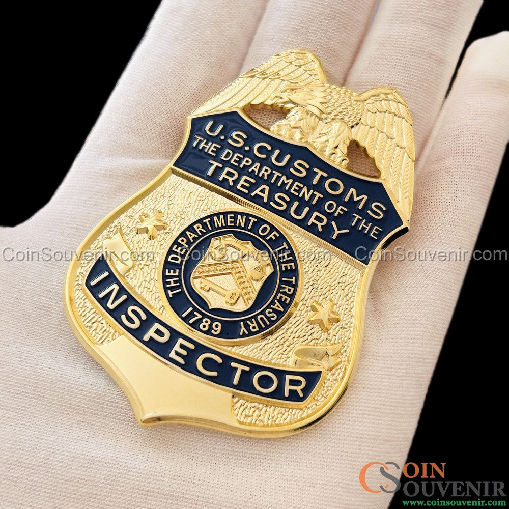 U.S. Customs Treasury Inspector Badge MUSEUM QUALITY