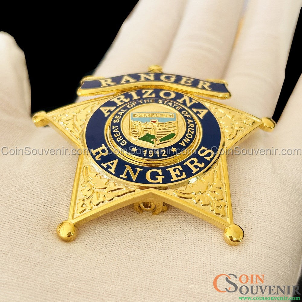 Arizona Rangers Ranger Star Badge Premium Enamel Museum Quality
