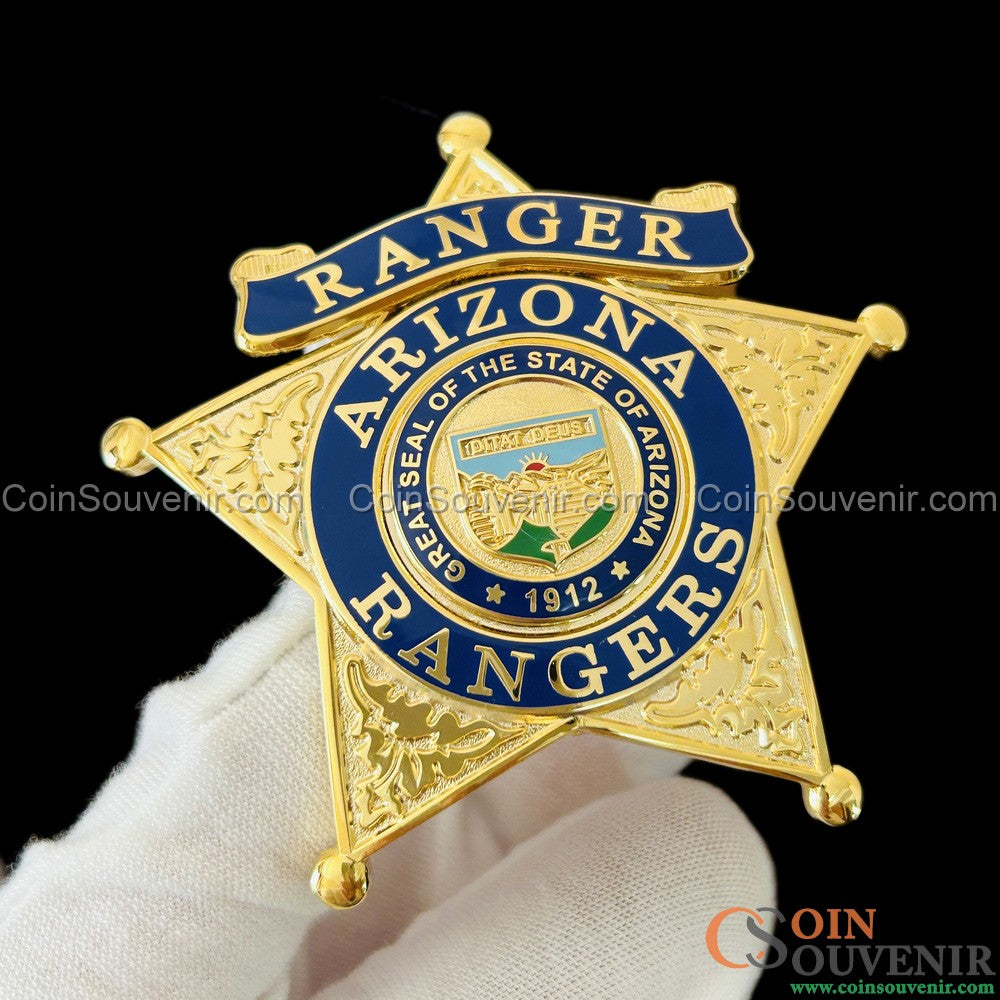 Arizona Rangers Ranger Star Badge Premium Enamel Museum Quality