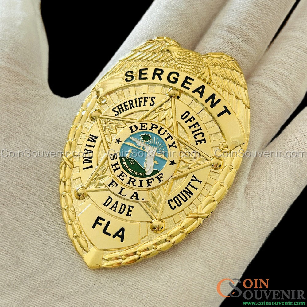 Dade County Miami Vice Badge TV Show Prop Museum Quality