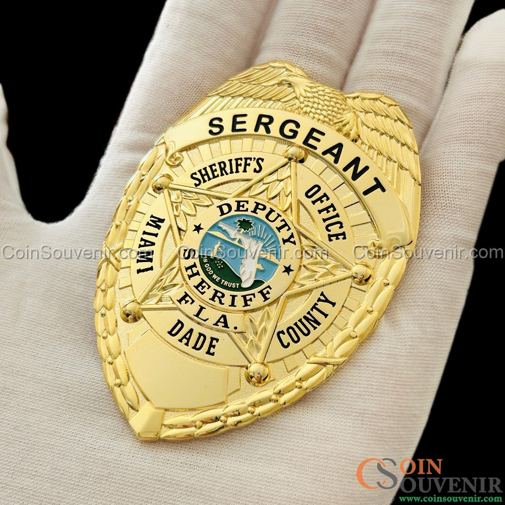 MDSO Sergeant Miami Dade Sheriff’s Office Badge Miami Vice