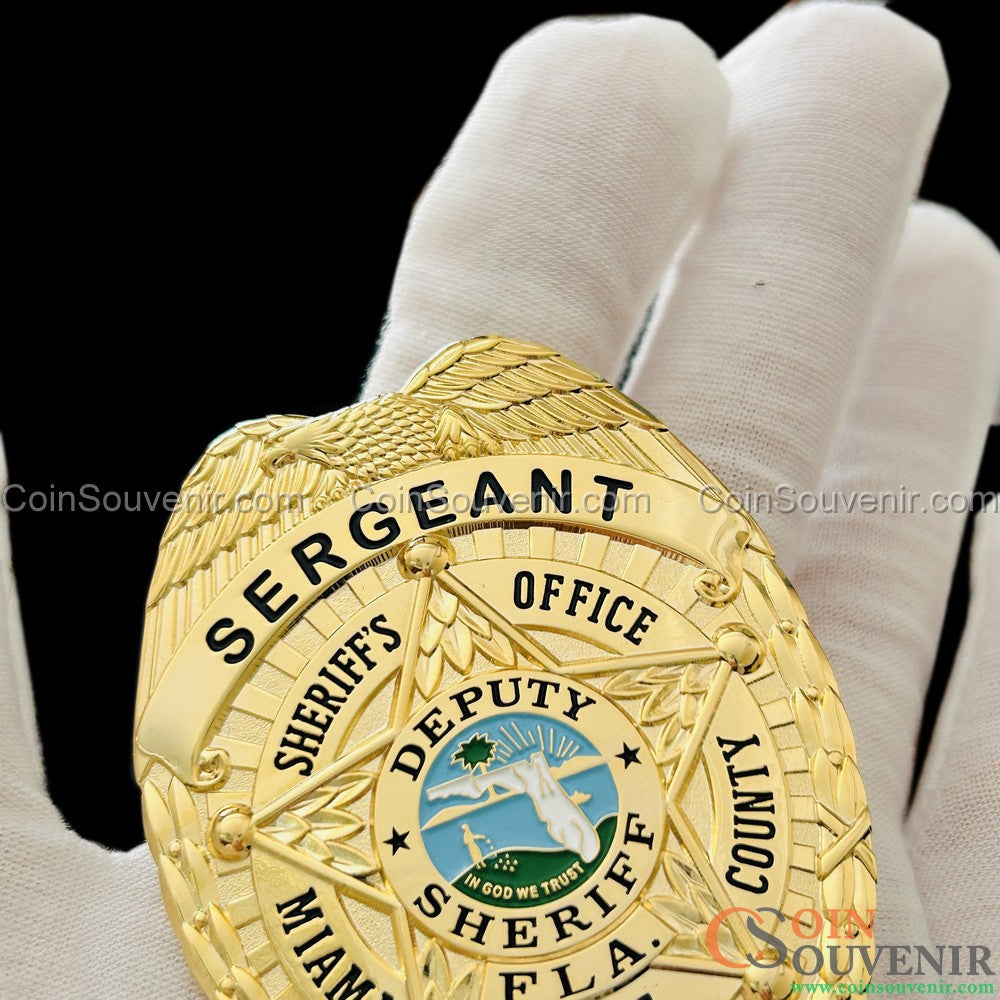 MDSO Sergeant Miami Dade Sheriff’s Office Badge Miami Vice