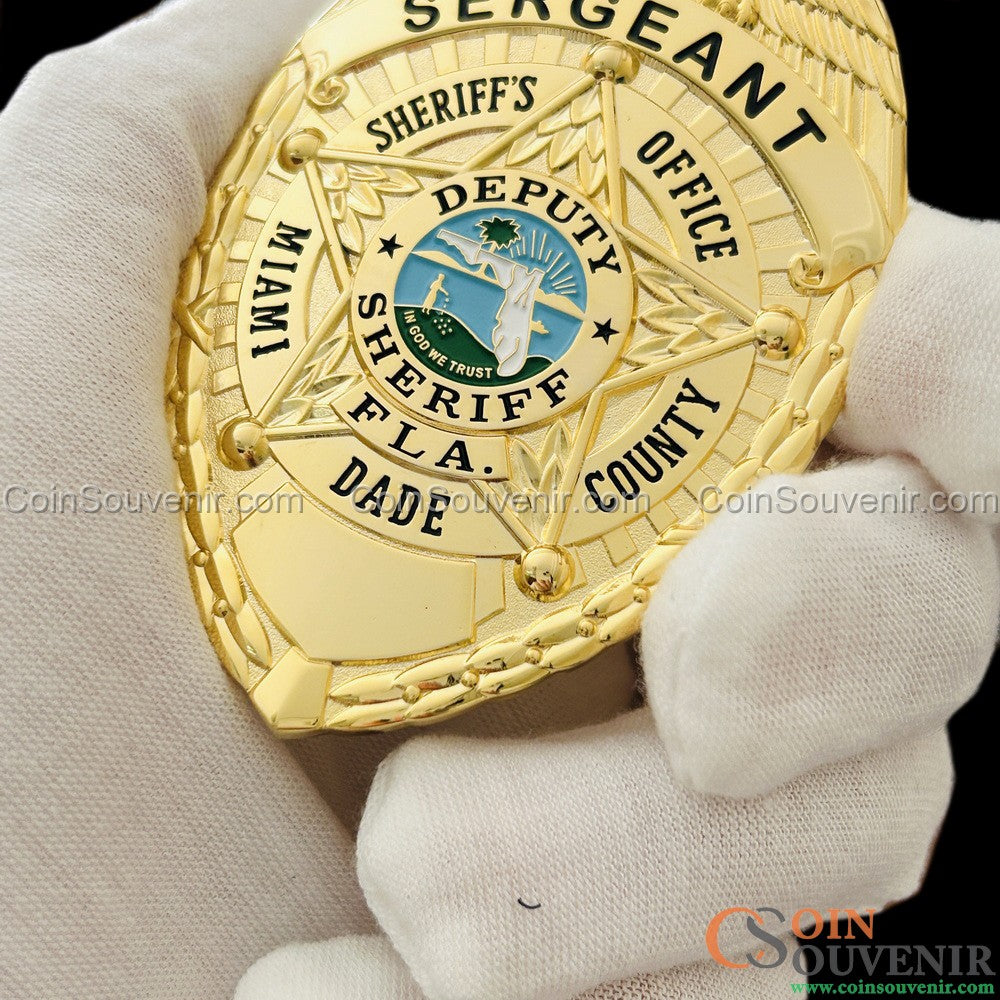 MDSO Sergeant Miami Dade Sheriff’s Office Badge Miami Vice
