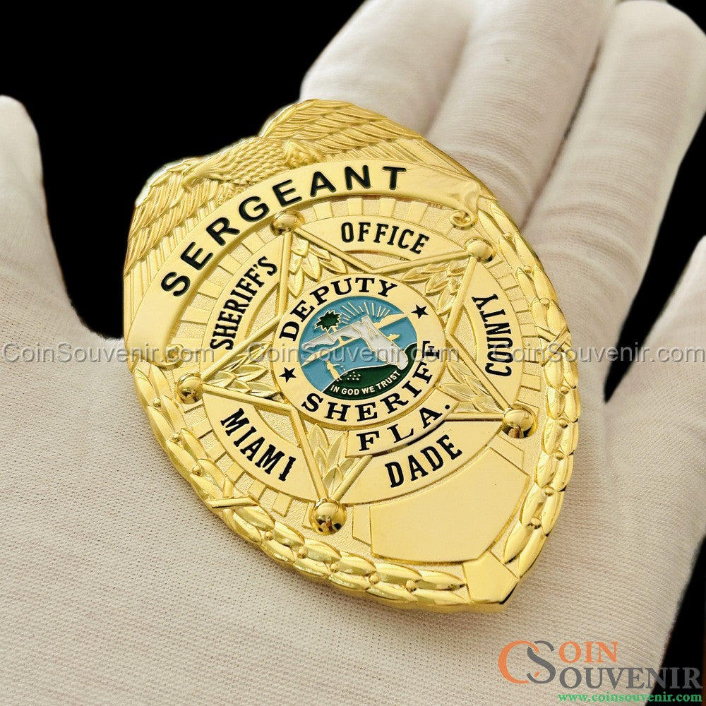 マイアミデイド郡保安官サージェントバッジ MDSO Sergeant Miami Dade Sheriff's Office Badge Miami Vice – Coin