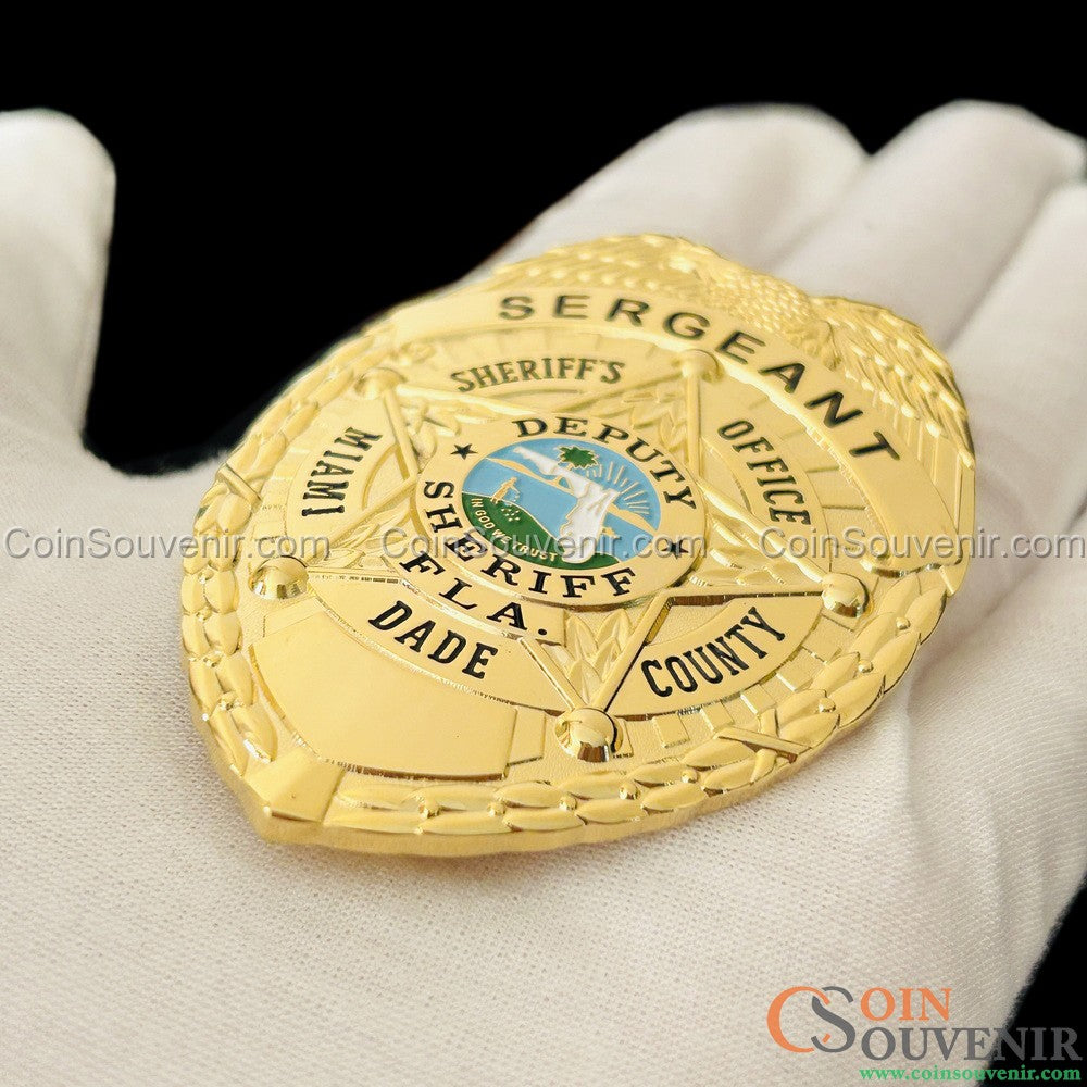 MDSO Sergeant Miami Dade Sheriff’s Office Badge Miami Vice