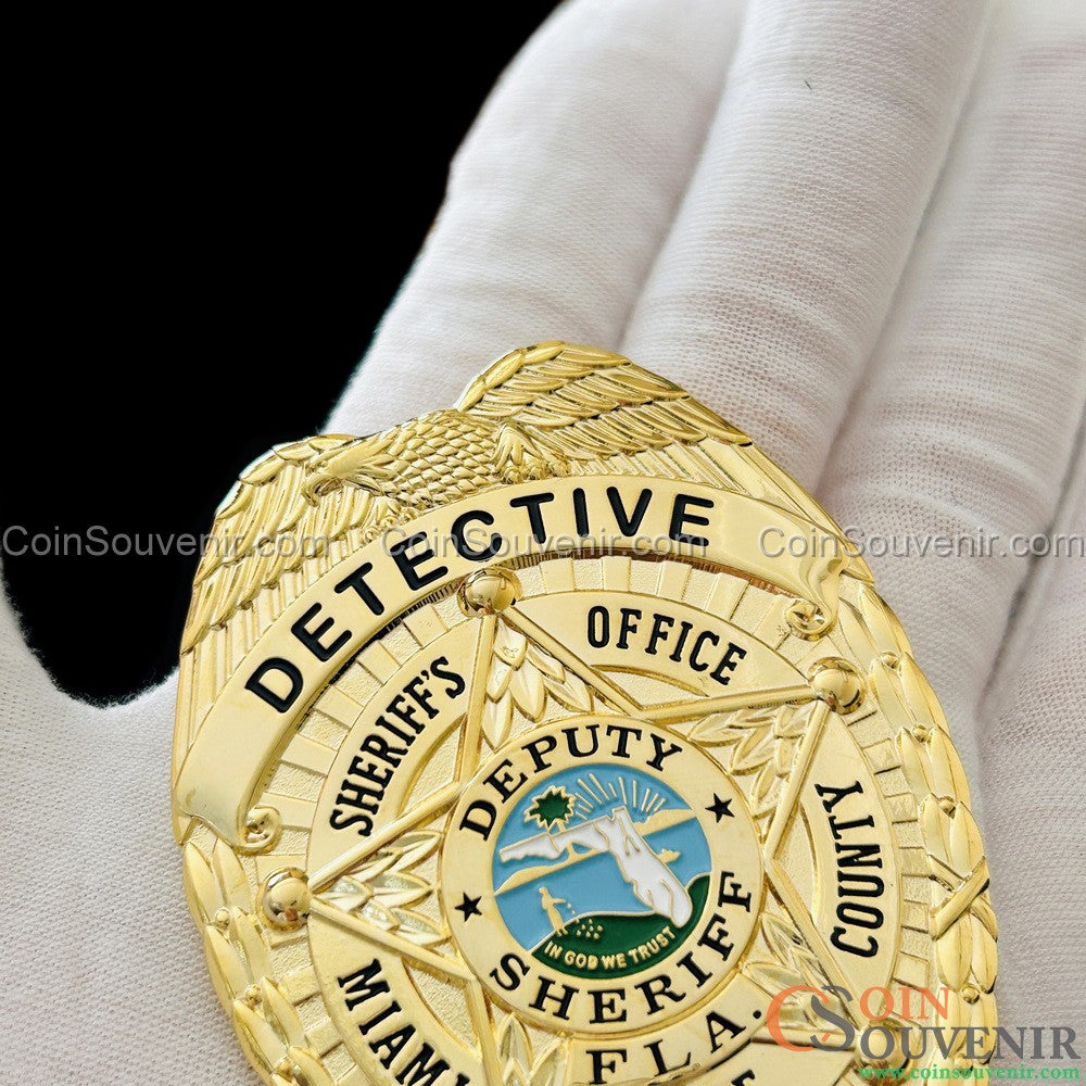 MDSO Detective Miami Dade Sheriff's Office Badge – Coin Souvenir