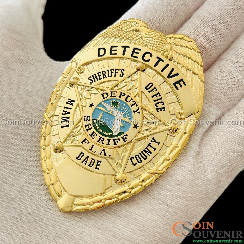 MDSO Detective Miami Dade Sheriff's Office Badge – Coin Souvenir