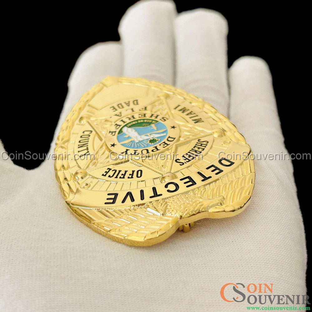 MDSO Detective Miami Dade Sheriff's Office Badge – Coin Souvenir
