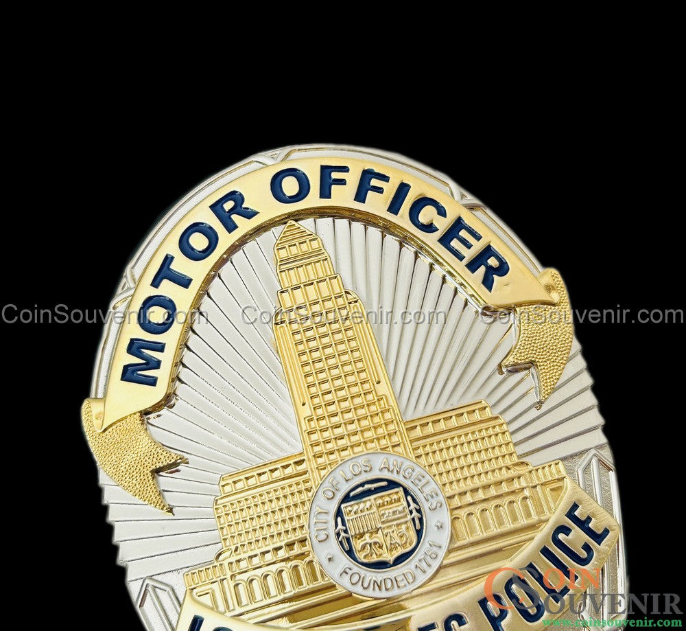 LAPD MOTOR OFFICER Los Angeles Police Badge Customizable Number