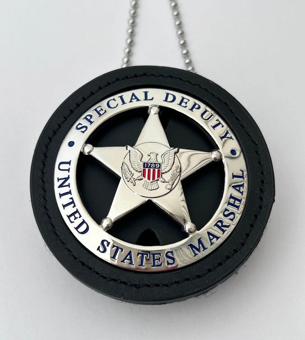 US Marshal Special Deputy Usms Badge Replica Movie Prop Badge+Recessed Holder
