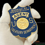 Rare Bureau of Prohibition Agent U.S. Treasury Badge and Wallet