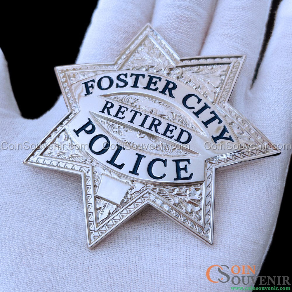 FCPD Foster City Police Retired Star Badge