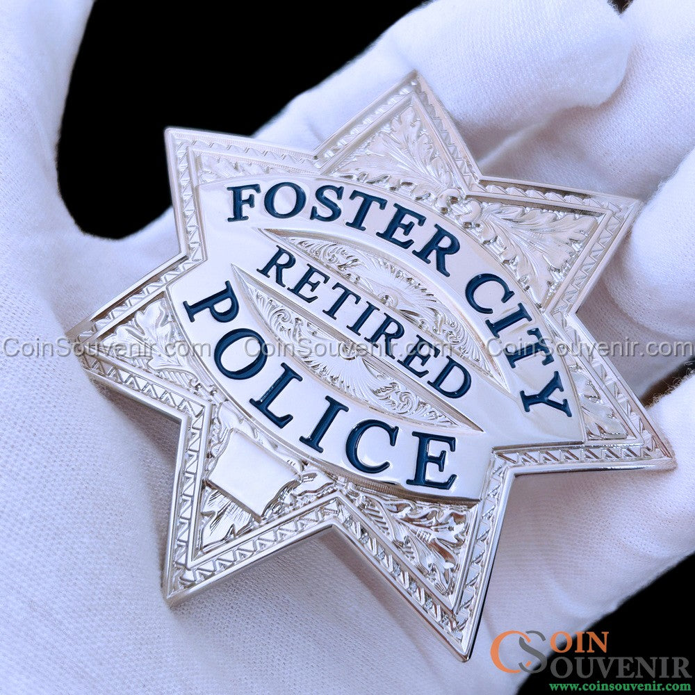 FCPD Foster City Police Retired Star Badge
