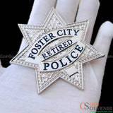 FCPD Foster City Police Retired Flat Star Badge