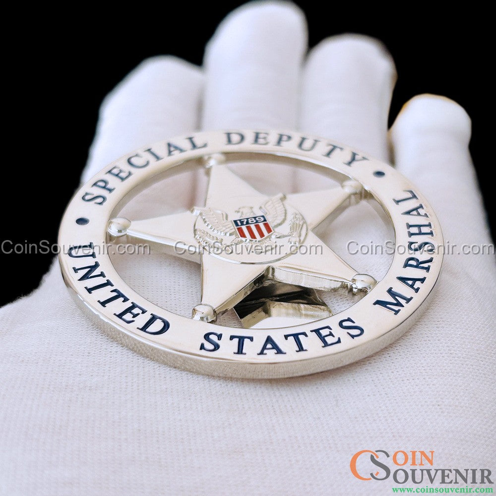 US Marshal Special Deputy USMS Flat Wallet Badge