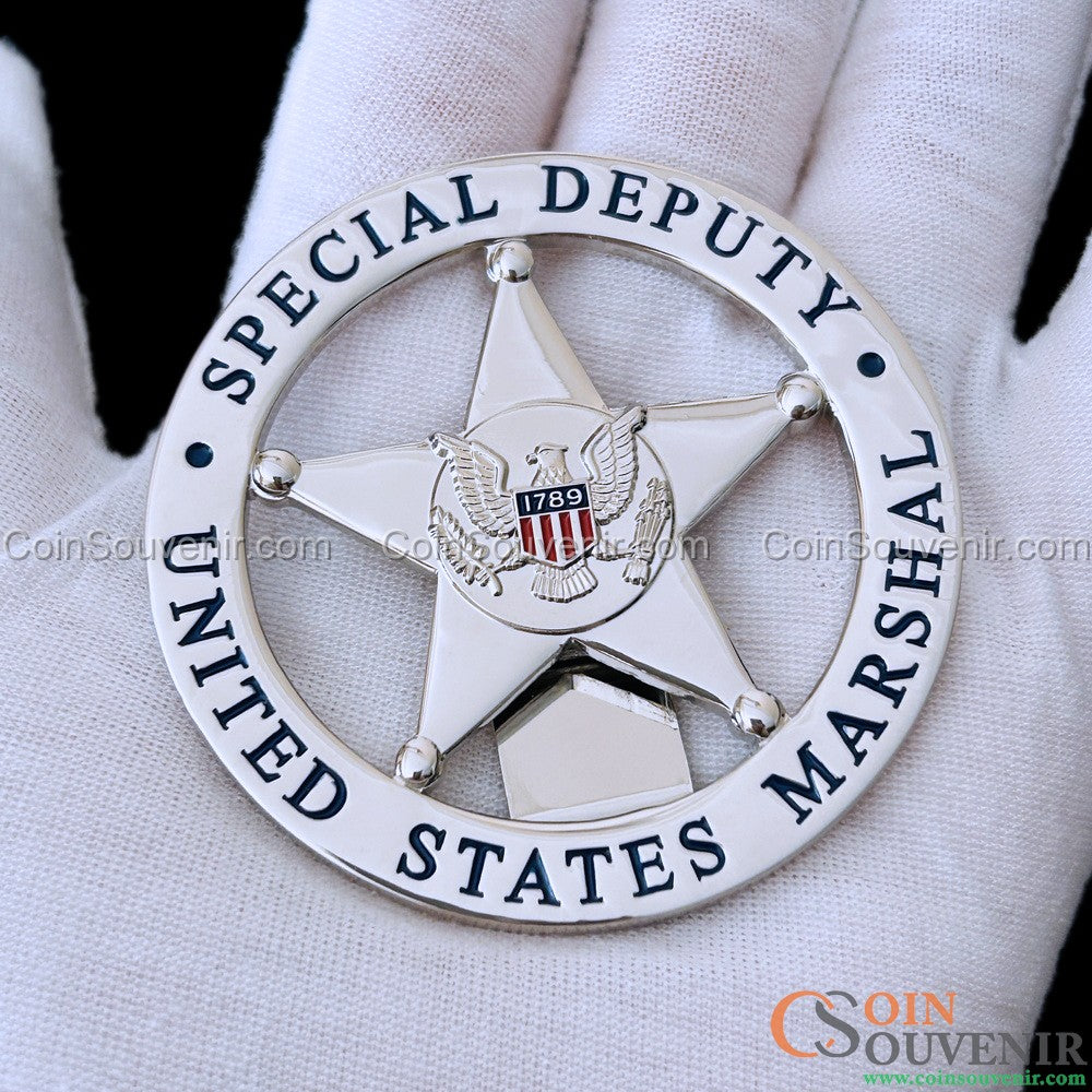 US Marshal Special Deputy USMS Flat Wallet Badge