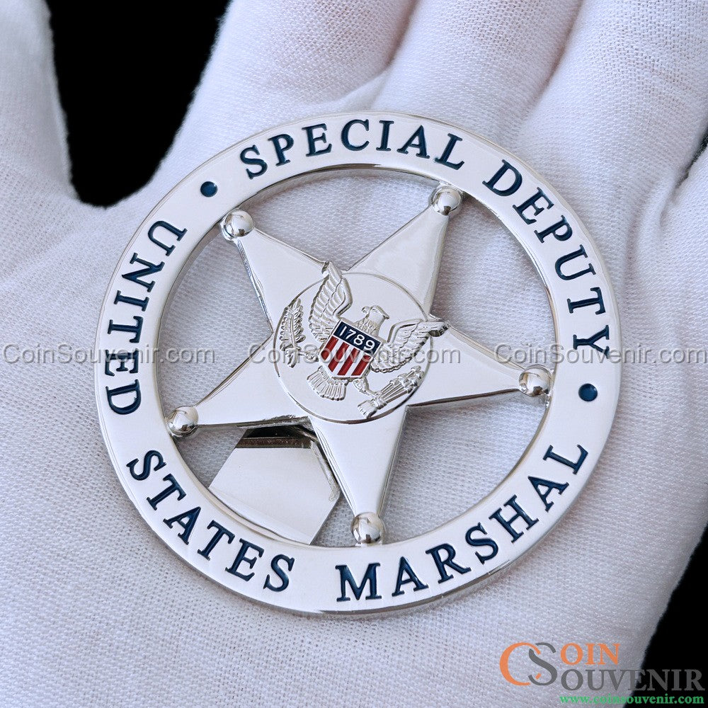 US Marshal Special Deputy USMS Flat Wallet Badge – Coin Souvenir