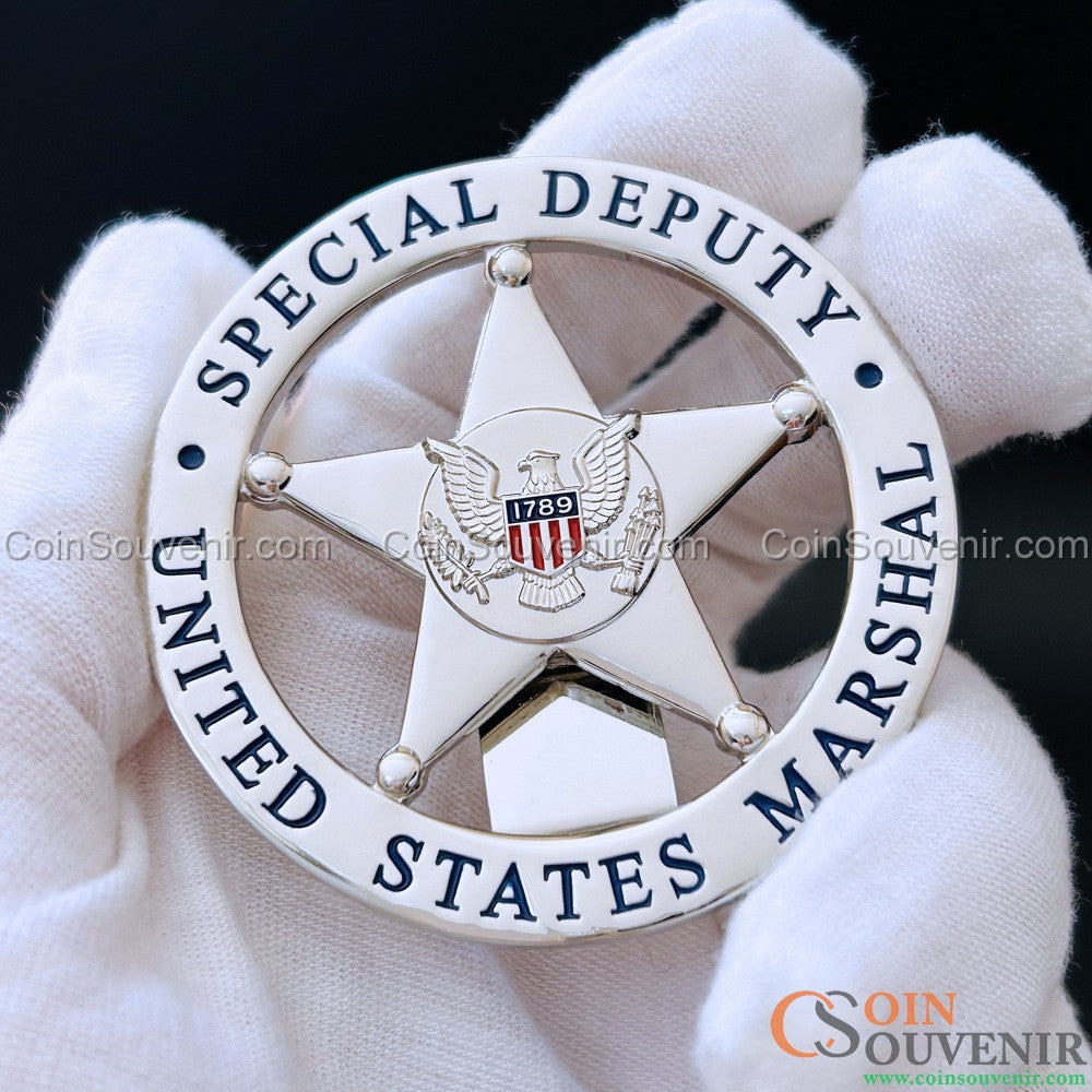 US Marshal Special Deputy USMS Flat Wallet Badge