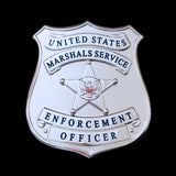 USMS Enforcement Officer US Marshals Service Badge Silver