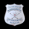 USMS Enforcement Officer US Marshals Service Badge Silver