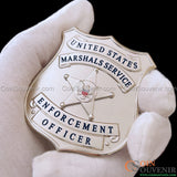 USMS Enforcement Officer US Marshals Service Badge Silver