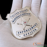 USMS Enforcement Officer US Marshals Service Badge Silver