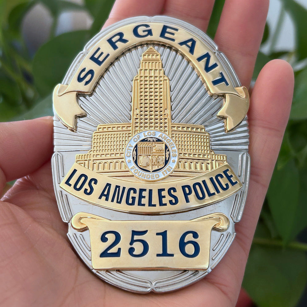 LAPD SERGEANT バッジ LAPD Sergeant Los Angeles Police Badge Customizable Number – Coin