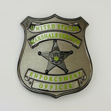 USMS Enforcement Officer US Marshals Service Badge Black Chrome