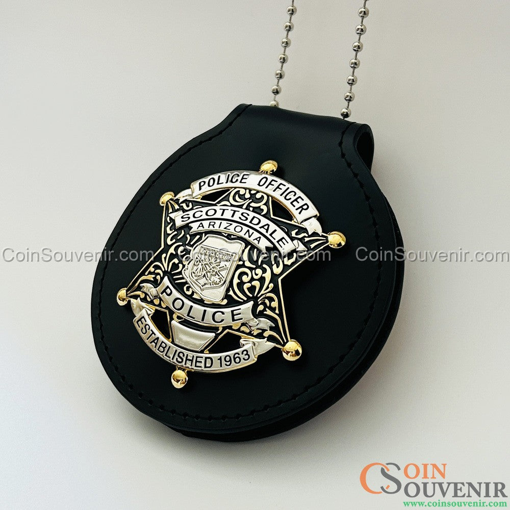 SPD Arizona Scottsdale Police Officer Badge Customizable number