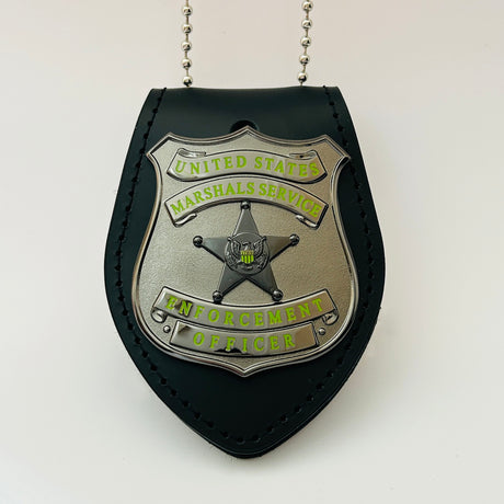 USMS Enforcement Officer US Marshals Service Badge Black Chrome