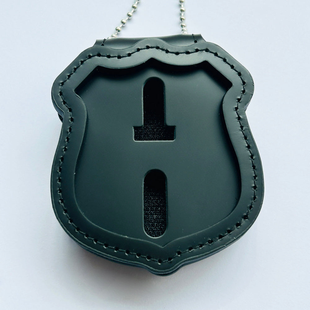 NYPD Officer Shield Recessed Badge Holder W/ Belt Clip & Neck
