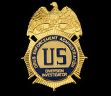 3 DEA US Drug Enforcement Administration Badges Set