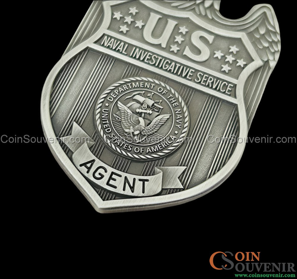 US NIS 1980s Naval Investigative Service Agent Badge Museum Piece