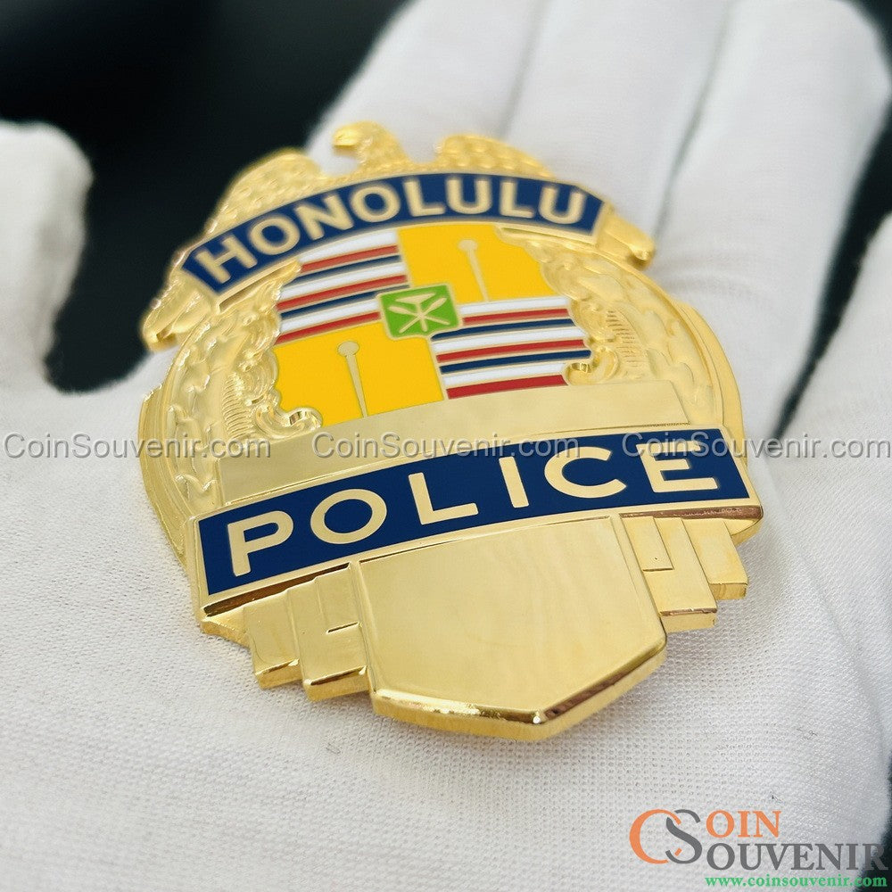 Gold HPD Honolulu Police Badge Collector's Edition