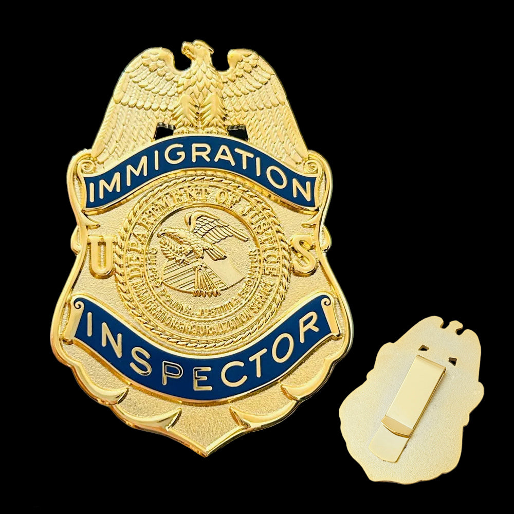 U.S. INS Immigration Inspector Wallet Badge Museum Quality
