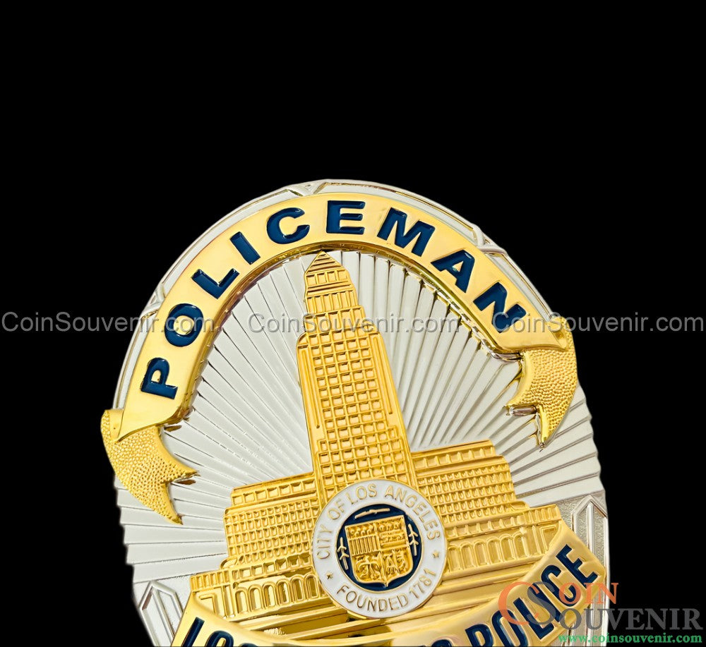 LAPD POLICEMAN Los Angeles Police Badge Customizable Number