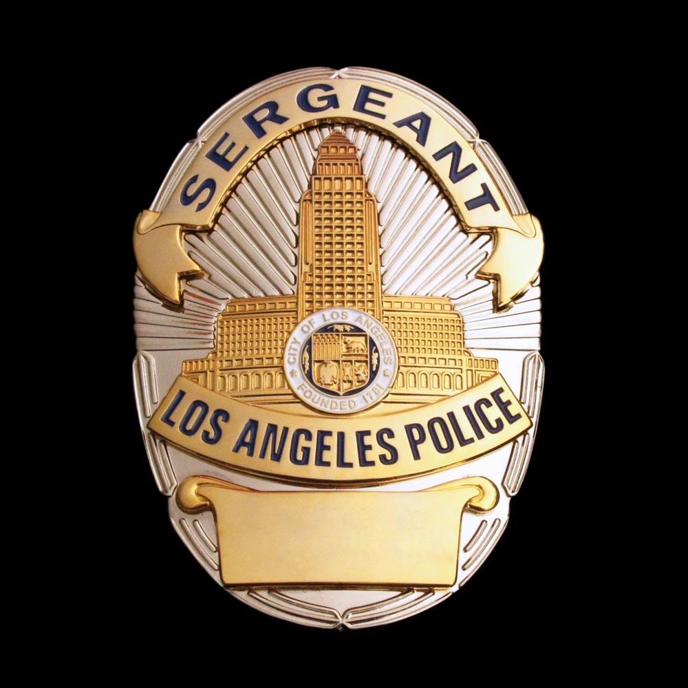 LAPD Sergeant Los Angeles Police Badge Customizable Number – Coin Souvenir