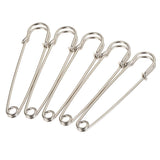 Safety Pins for NYPD badges Large Metal Pins Silver 2.99*0.63"