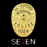 Se7en Detective William Somerset's Badge Metropolitan Police Movie Prop