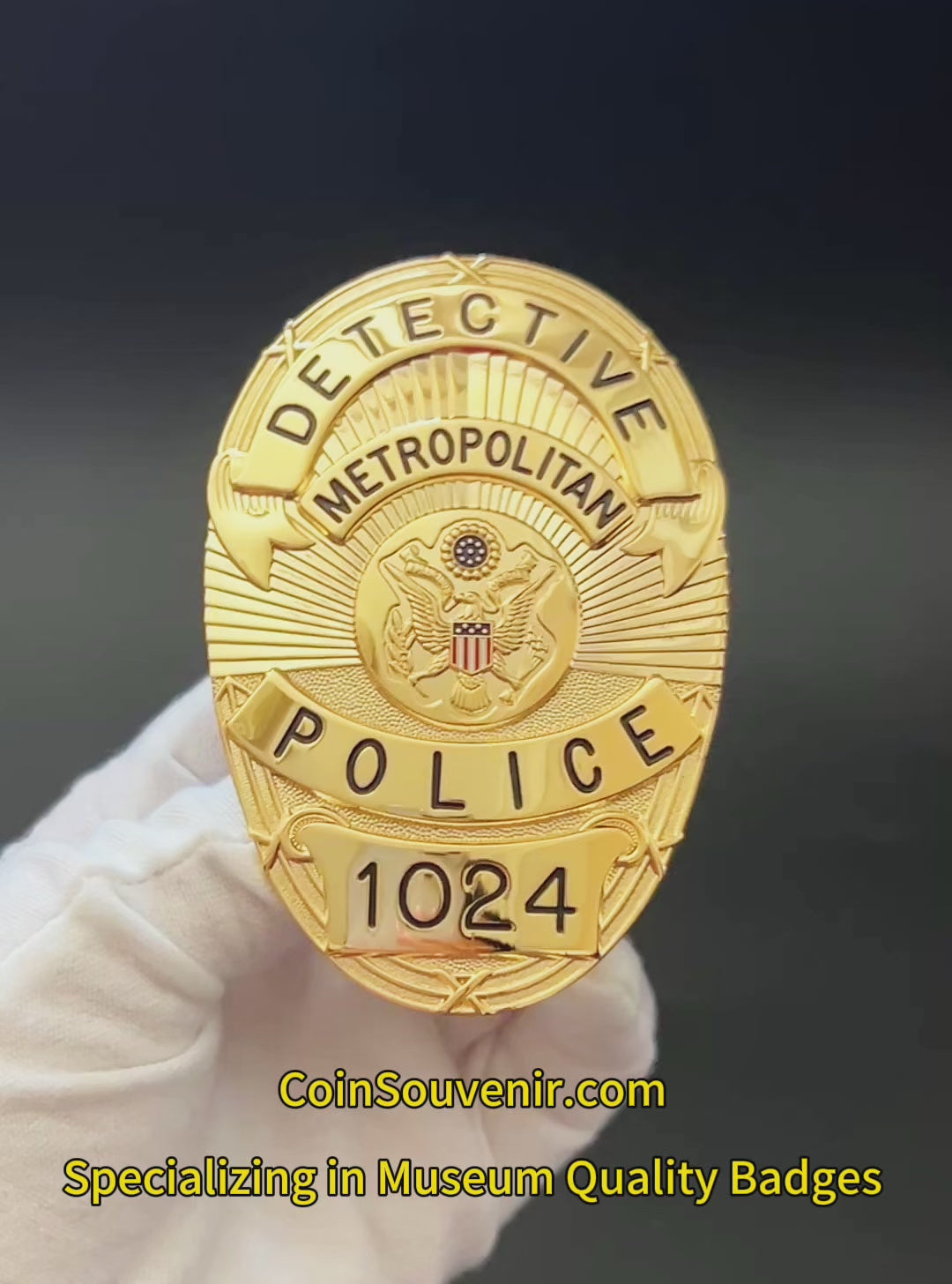 Se7en Detective William Somerset's Badge Metropolitan Police Movie Prop