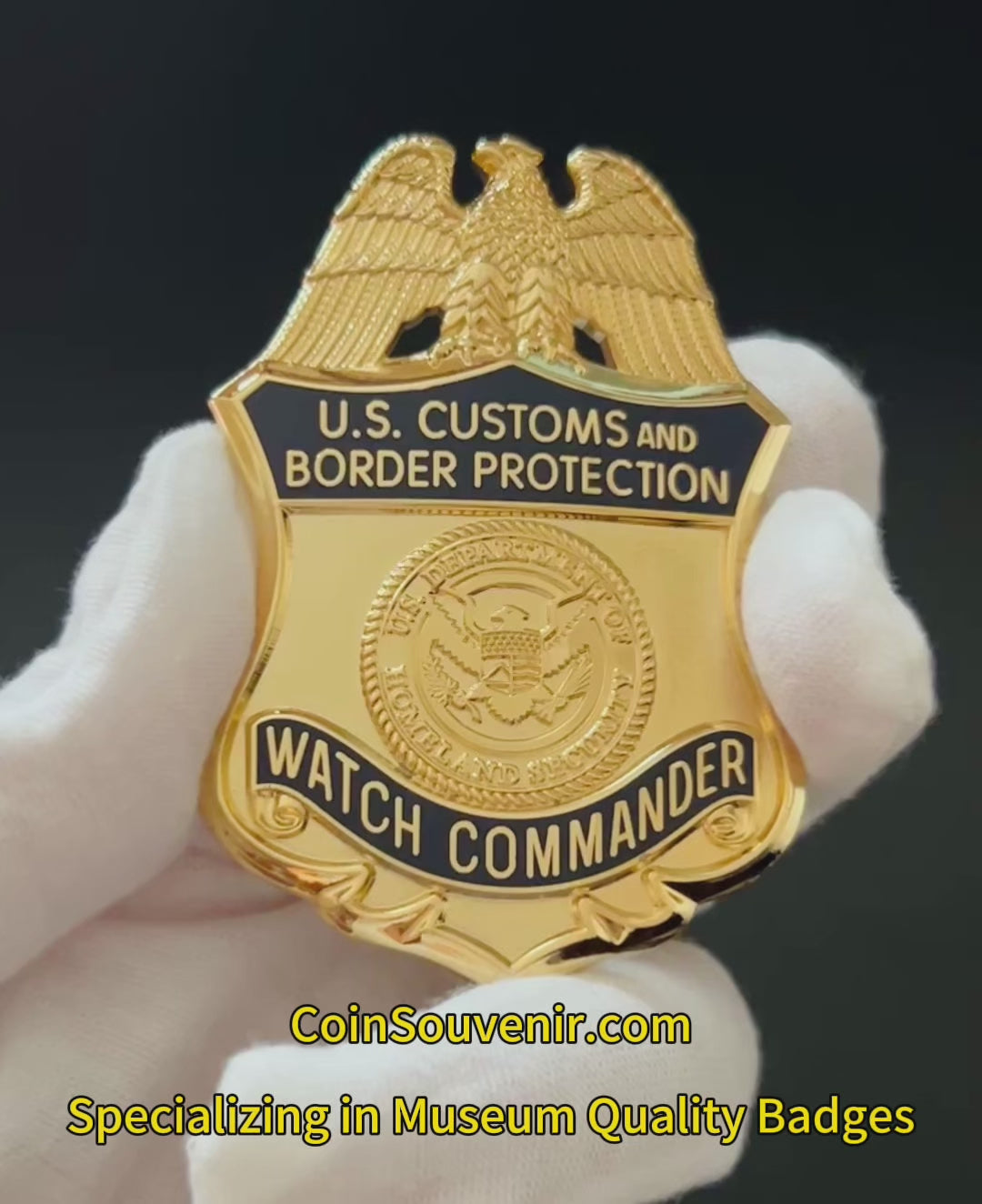 US CBP Watch Commander Badge Premium Enamel Museum Quality